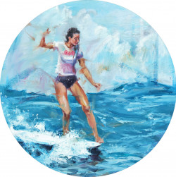 Ocean ballerina III oil painting