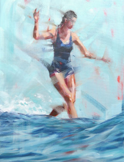 Ocean ballerina I oil painting