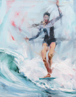 Ocean ballerina II oil painting